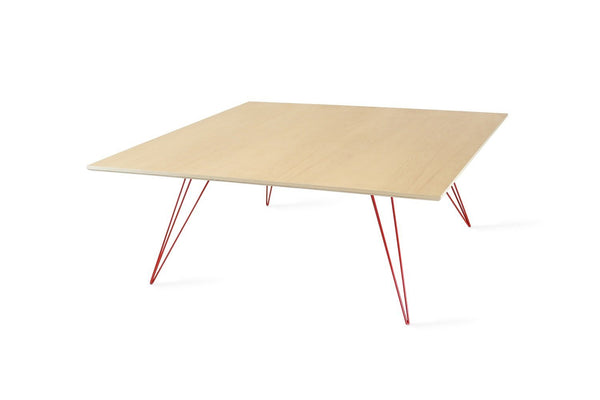 Tronk Williams Coffee Table - Square Small Maple Blood Red