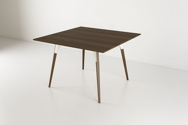 Tronk Clarke Dining Table - Square Small Walnut Black