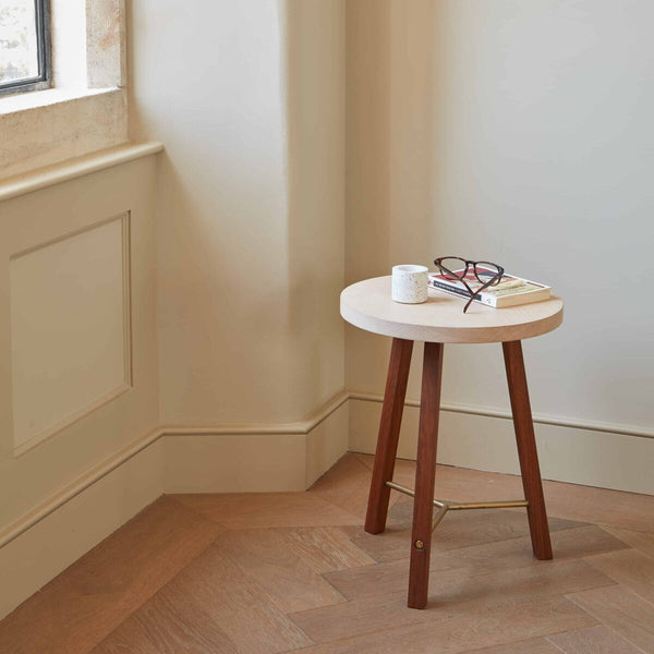 Another Country Side Table Two Ash Seat/Walnut Legs 