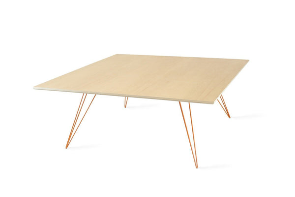 Tronk Williams Coffee Table - Square Small Maple Blood Red