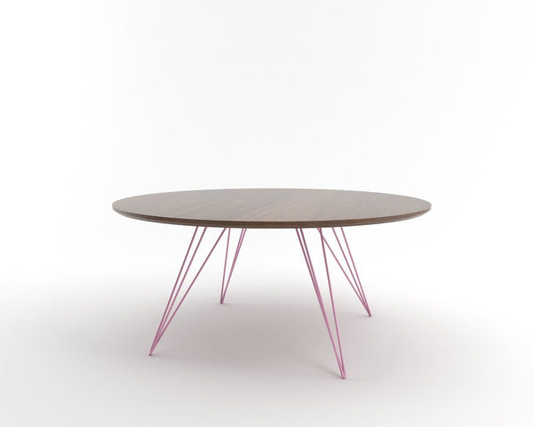 Tronk Williams Coffee Table - Circular Small Maple Blood Red