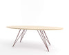 Tronk Williams Coffee Table - Oval Thin Maple Blood Red