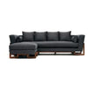 ARTLESS LRG Sofa & Ottoman w/ Walnut Base Smoke Add Matching Ottoman 