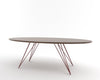 Tronk Williams Coffee Table - Oval Thin Walnut Blood Red