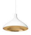 Pablo Swell Single Pendant - Wide White / Brass 