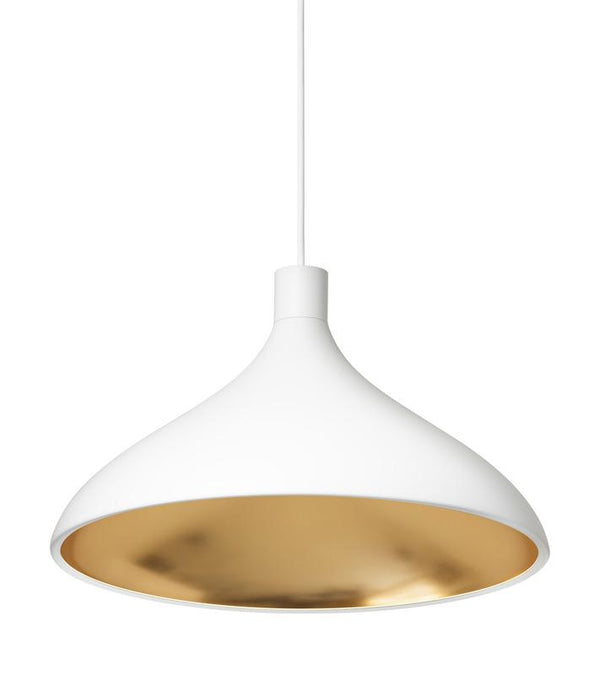 Pablo Swell Single Pendant - Wide Black / Brass 