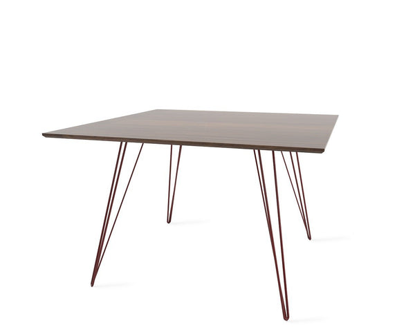 Tronk Williams Dining Table - Rectangular Small Maple Blood Red