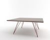 Tronk Williams Coffee Table - Square Small Walnut Blood Red