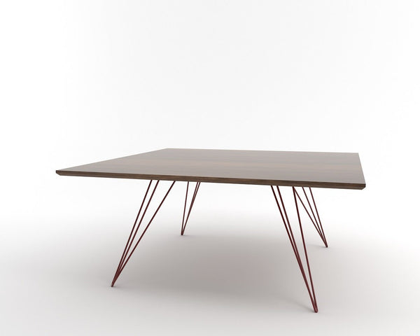 Tronk Williams Coffee Table - Square Small Maple Blood Red