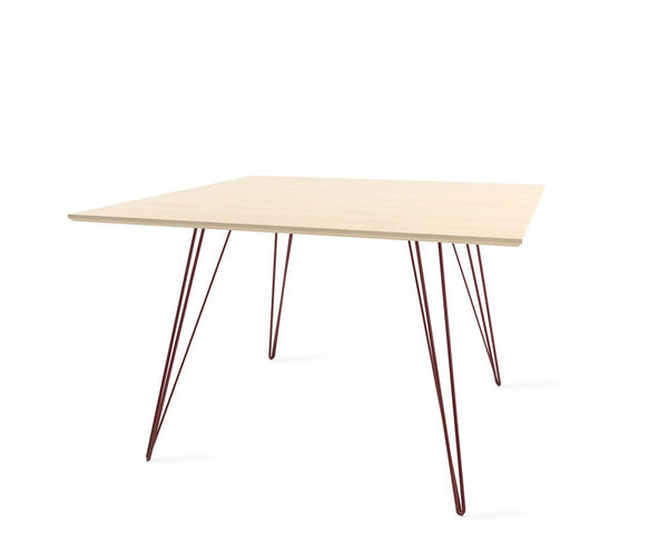 Tronk Williams Dining Table - Rectangular Small Maple Blood Red