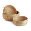 Napa Home & Garden Cane Rattan Low Baskets - Set of 3