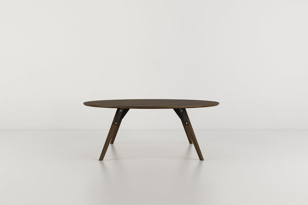 Tronk Clarke Coffee Table - Circular Small Walnut Black