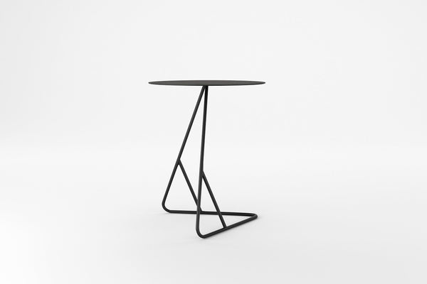 Tronk James End Table Black Base / Black Oak Top 