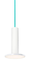 Pablo Cielo Three Chandelier White Light with Turquoise Cord 