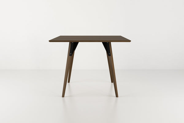 Tronk Clarke Dining Table - Square Small Walnut Black