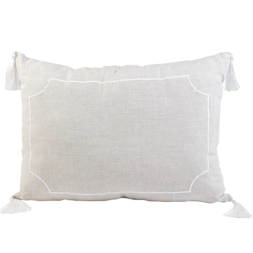 Ann Gish Embroidered Linen Pillow