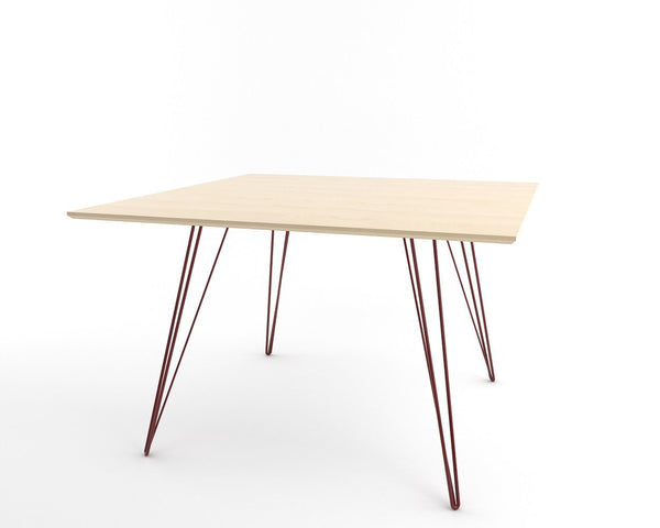 Tronk Williams Dining Table - Square Small Maple Blood Red