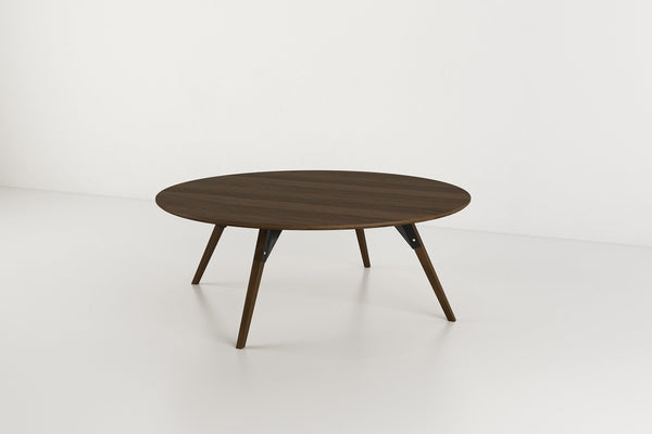 Tronk Clarke Coffee Table - Circular Small Walnut Black