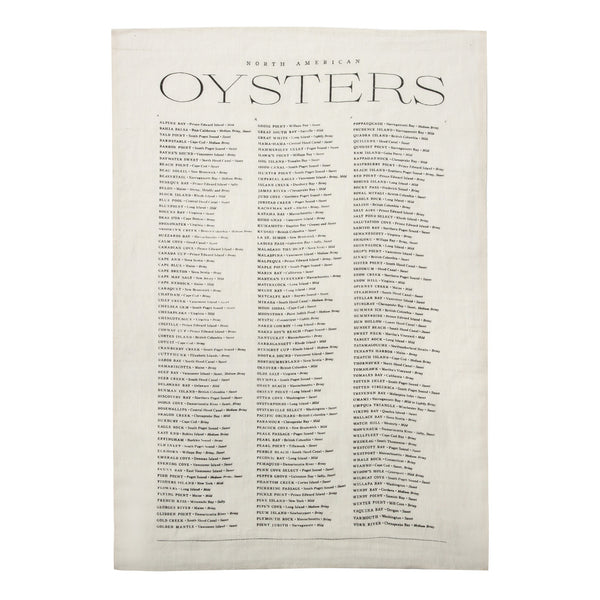 Sir Madam Pure Linen Tea Towel - North American Oysters