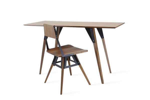 Tronk Clarke Desk No Drawer Walnut Black
