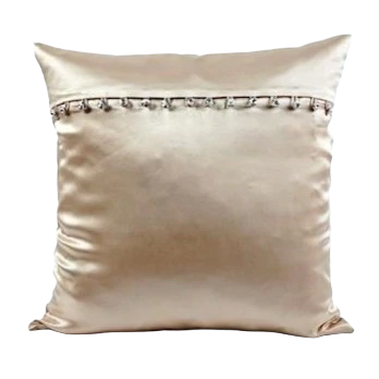 Ann Gish Charmeuse Pillow w/ Crystal Buttons