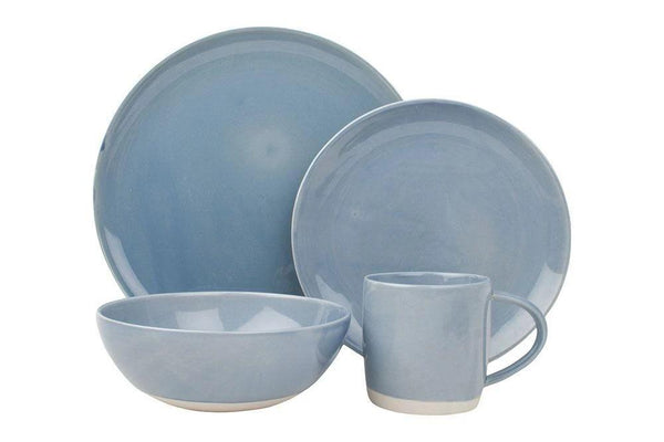 Canvas Home Shell Bisque 4 Piece Place Setting Blue 