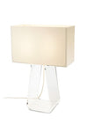 Pablo Tubetop Table Lamp White & Clear Small 