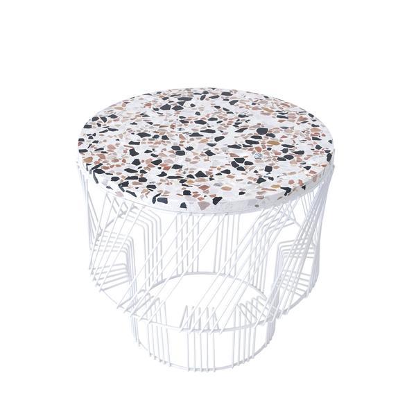 BEND Terrazzo Side Table Black 