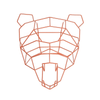 BEND Geometric Animals - Polar Bear Orange 
