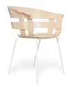 DESIGN HOUSE STOCKHOLM Wick Chair Ash Seat/White Metal Legs No Seat Cushion 