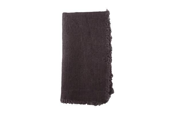 Canvas Home Lithuanian Linen Fringe Napkin - Set of 4 Dove 