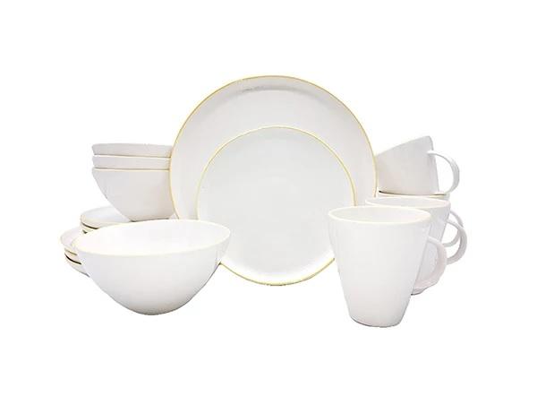 Canvas Home Abbesses 16 Piece Place Setting Black 