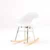 TOOU TA Rocking Chair White Chrome / Wood 