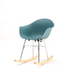 TOOU TA Rocking Chair Ocean Blue Chrome / Wood 