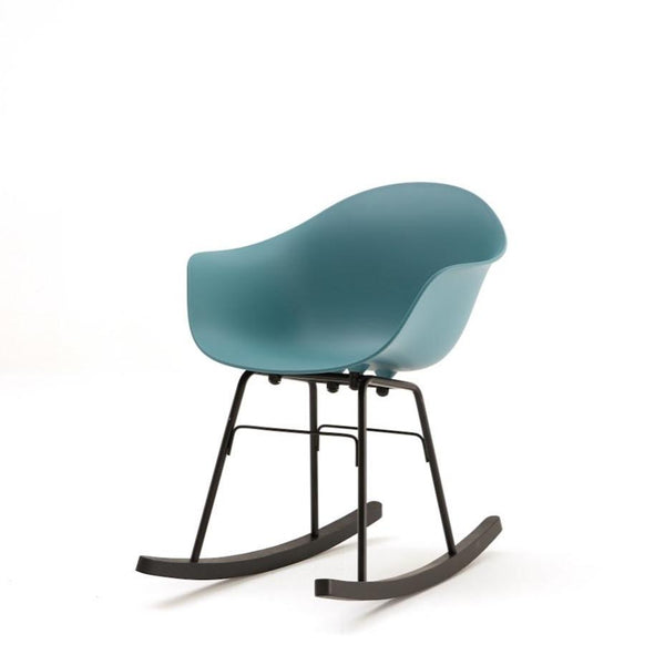 TOOU TA Rocking Chair Black Chrome / Wood 