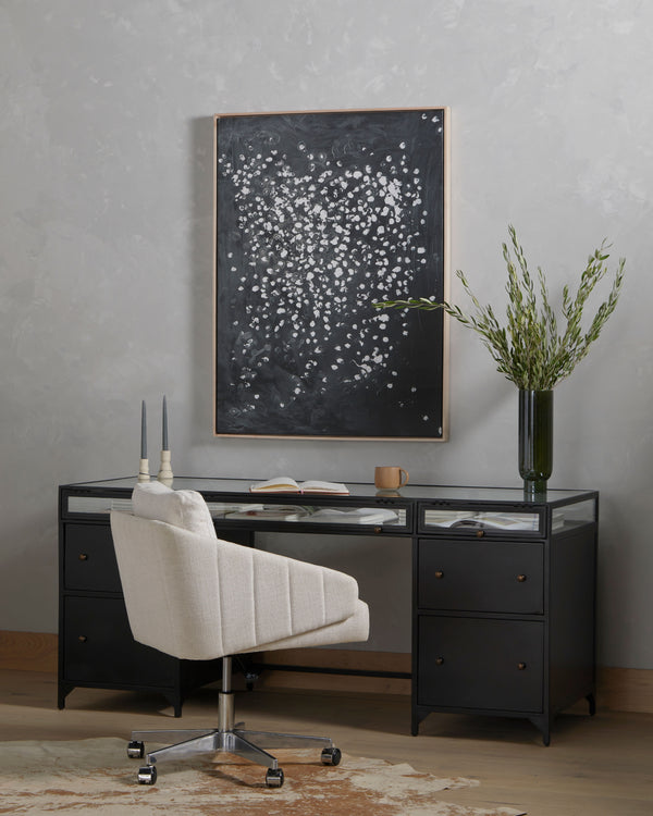 Four Hands Shadow Box Executive Desk
