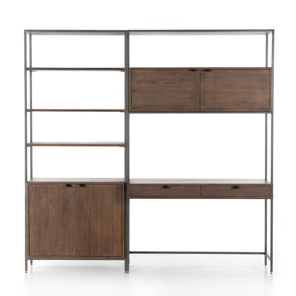 Four Hands Trey Modular Wall Bookcase Desk