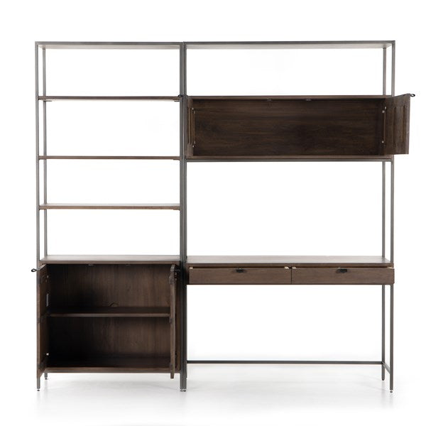 Four Hands Trey Modular Wall Bookcase Desk