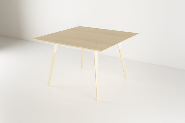 Tronk Clarke Dining Table - Square Small Walnut Black