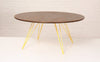 Tronk Williams Coffee Table - Circular Small Walnut Yellow