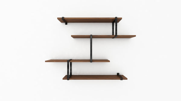 Tronk Evans Shelving System Package A Black Walnut