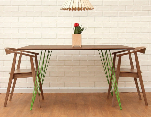 Tronk Williams Dining Table - Rectangular Small Maple Blood Red