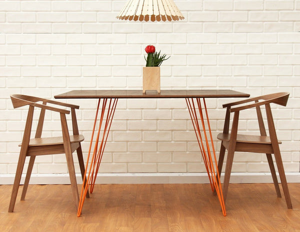 Tronk Williams Dining Table - Rectangular Small Maple Blood Red