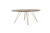 Tronk Williams Coffee Table - Circular Small Walnut Brass Gold