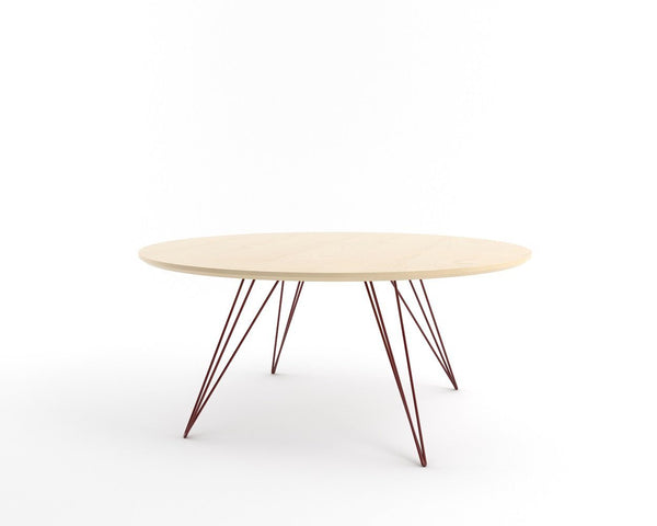Tronk Williams Coffee Table - Circular Small Maple Blood Red