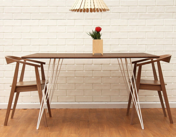 Tronk Williams Dining Table - Rectangular Small Maple Blood Red