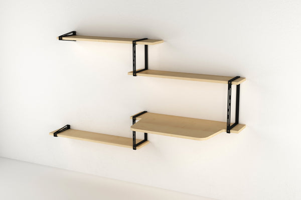 Tronk Evans Shelving System Package A Black Walnut