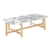 GUS Quarry Rectangular Coffee Table Bianca Marble Ash Natural 