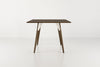 Tronk Clarke Dining Table - Square Small Walnut White