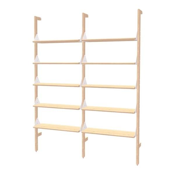 GUS Branch-2 Shelving Unit Upright Ash Black/Brackets Black/Self Ash Blonde 